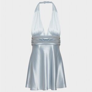 Aritzia Miracle Satin Halter Mini Dress - XS